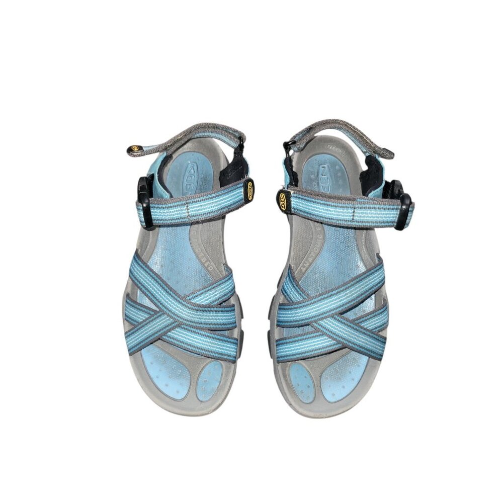 Keen Anatomical Footbed Water Hiking Sandal Backstrap Blue Wmn 8